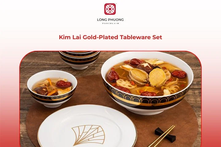 Kim Lai gold-plated dinnerware sets