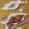 Deep Fish-Shaped Two-Fin Stylish Plate