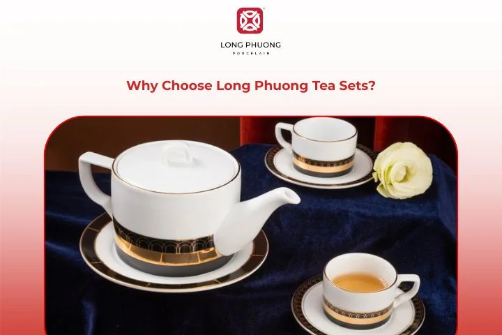 Porcelain teapot and cups – elegant and health-safe