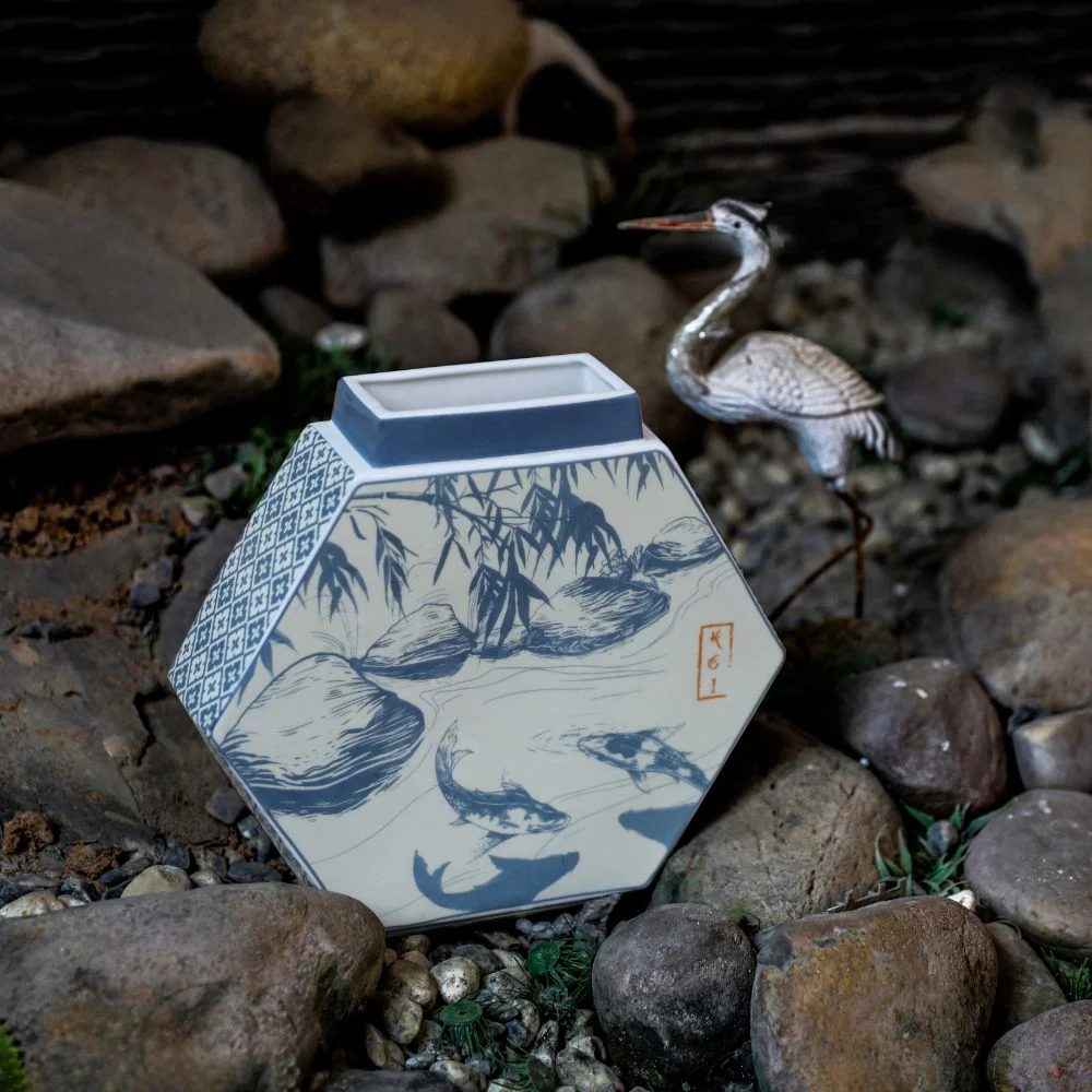 Koi-fish-porcelain-vases-3 Koi Fish porcelain vases