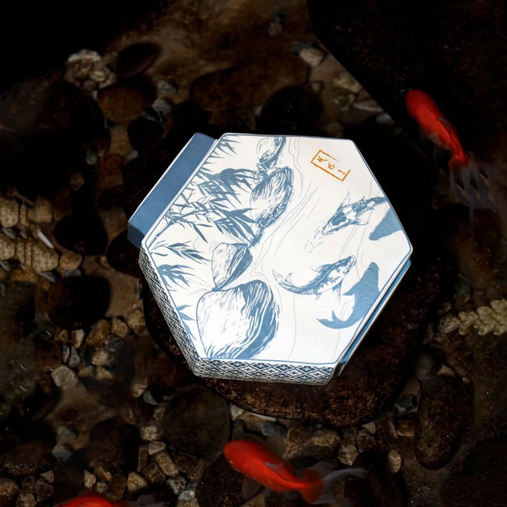 Koi-fish-porcelain-vases-4 Koi Fish porcelain vases 8” by Long Phuong Porcelain