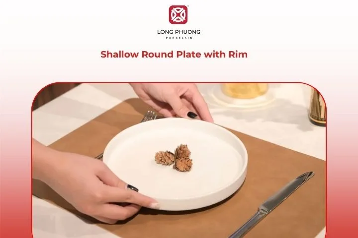 Shallow round plate arranged with grilled chicken and vibrant greens.