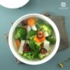 deep curl porcelain bowl is perfect for soups, noodles, or salads