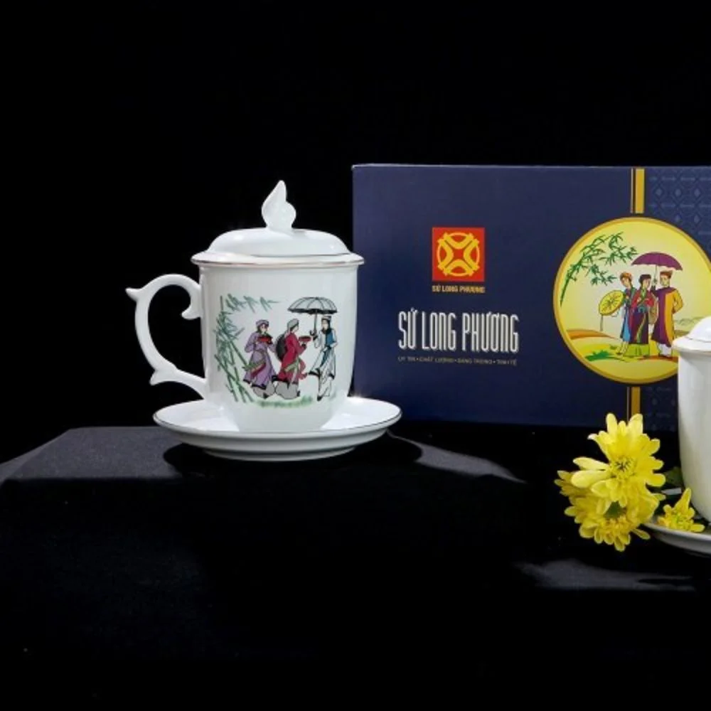 Quan-Ho-porcelain-mugs (2) Quan Ho porcelain mug 13.6 oz by Long Phuong Porcelain