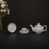 Elegant tea set with romantic floral design