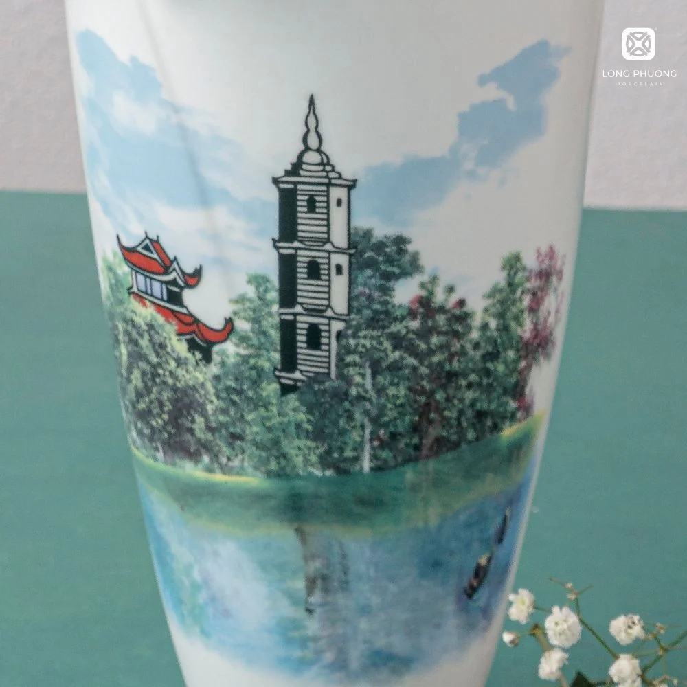 Son-Thuy-porcelain-vases-3 Long Phuong Porcelain Vase 14"