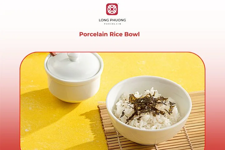 Porcelain Rice Bowl – Classic white rice bowl with smooth glaze and rounded form for everyday meals