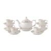 Round-Bellied Tea Set with Grape Flowers