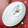 White Porcelain Oval Plates
