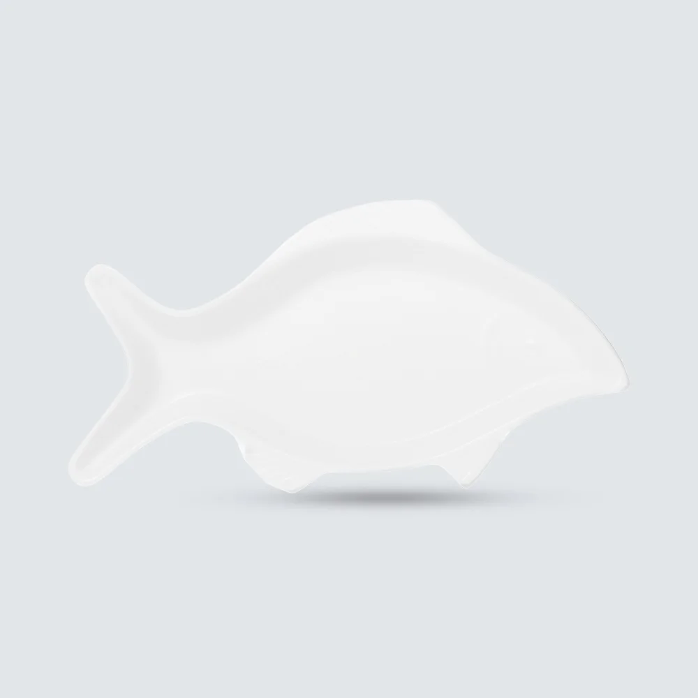 Deep Fish-Shaped Two-Fin Stylish Plate 14”