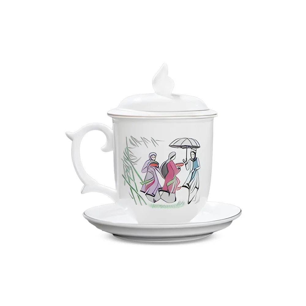 Quan Ho porcelain mug by Long Phuong