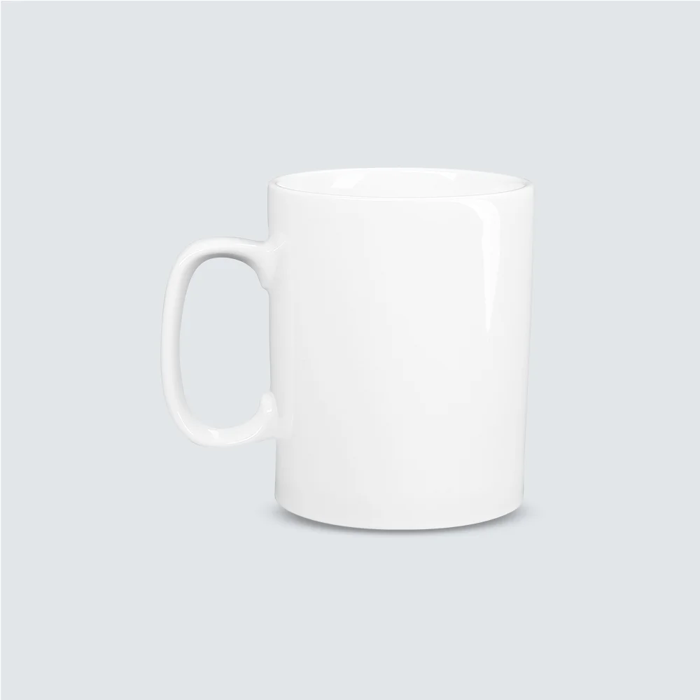 Tall Porcelain Mugs with Square Handle 12.2 oz