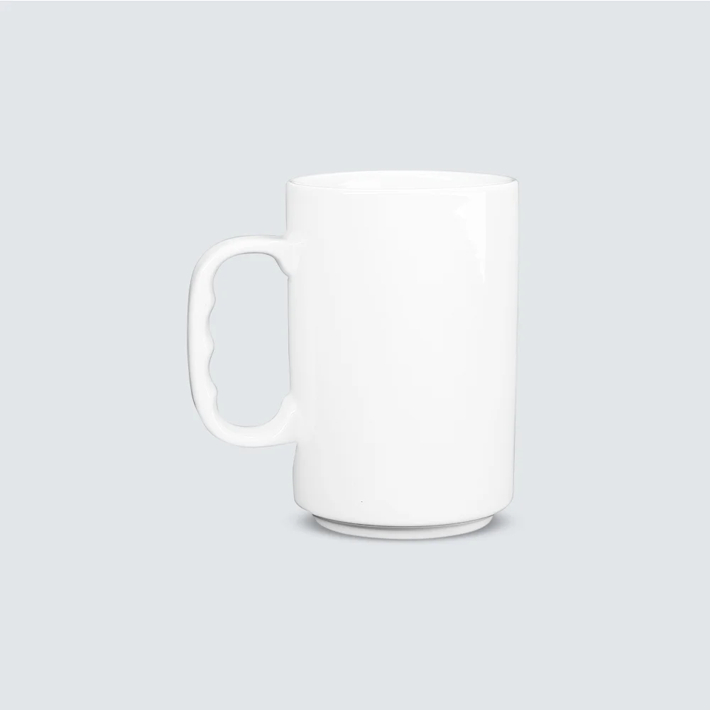 Tall Porcelain Mugs with Square Handle 18.6 oz