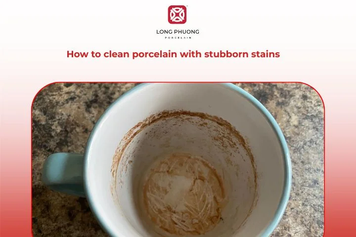 How to clean porcelain with stubborn stains