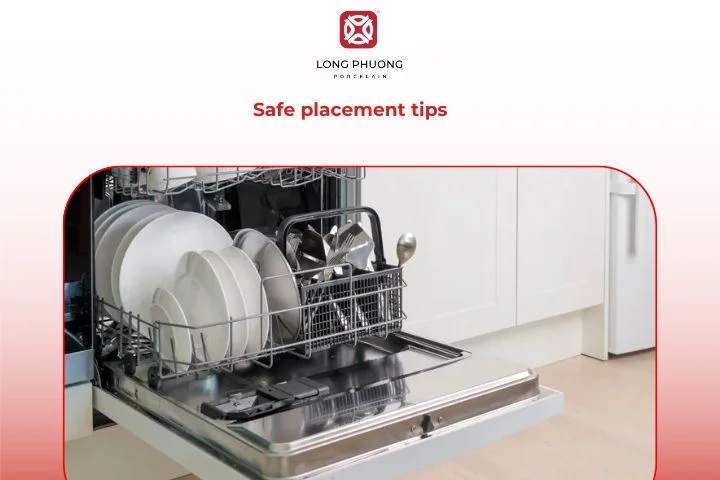 Follow safe placement tips in the dishwasher