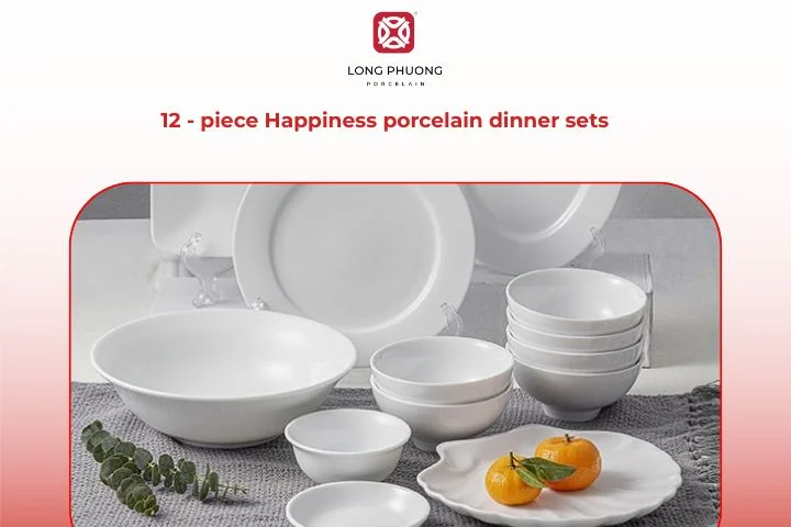 Happiness porcelain dinner set 12 pieces