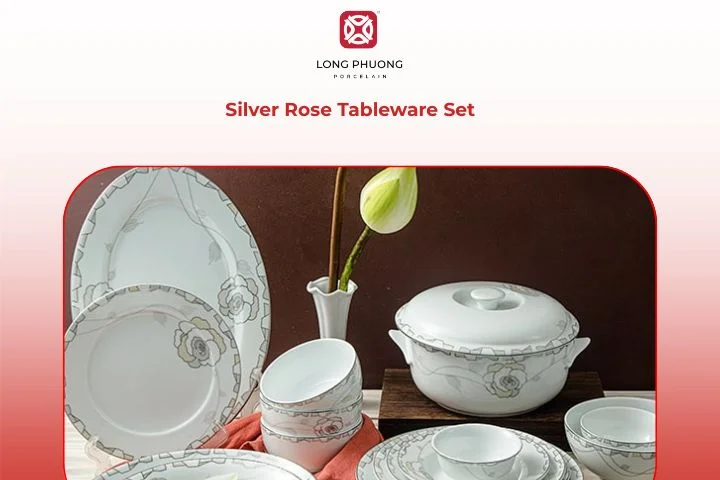 Silver Rose Tableware Sets