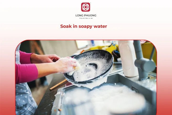 Soak in soapy water