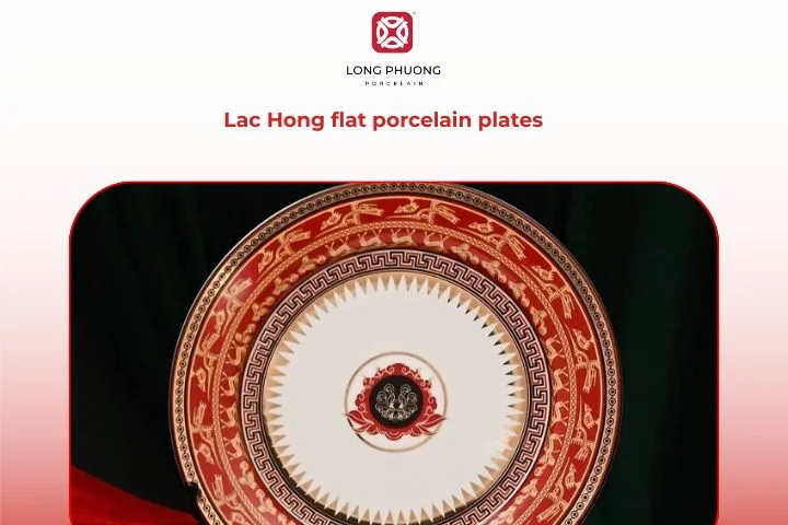 Lac Hong flat porcelain plates