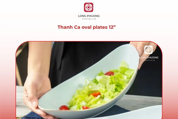 Thanh Ca oval plates 12”