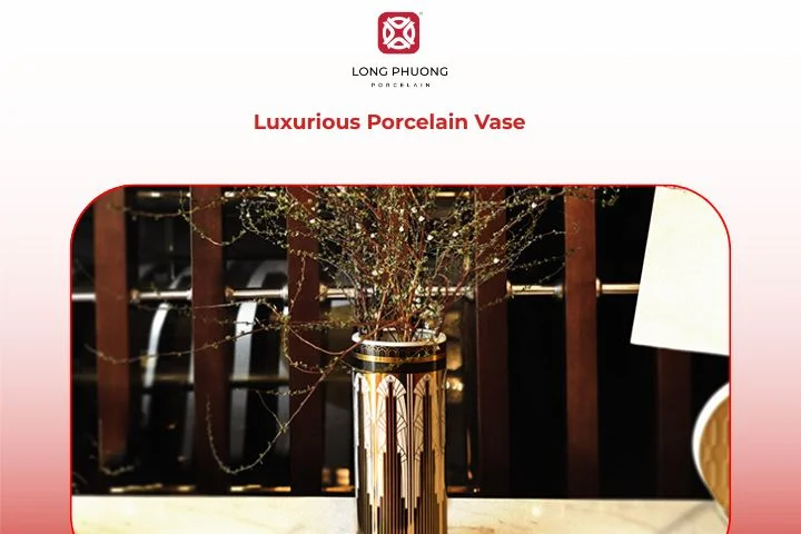 Luxurious porcelain vase as a birthday gift for employees to add elegance to home or office décor