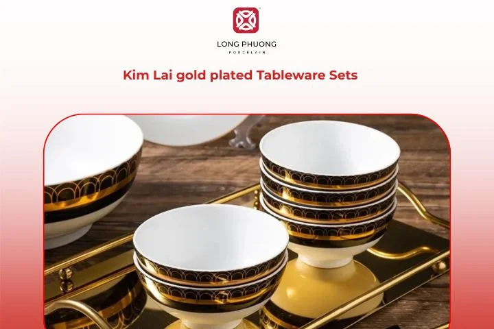Kim Lai gold plated porcelain tableware