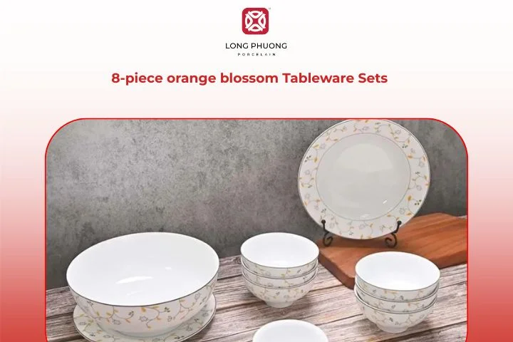 Orange blossom porcelain tableware