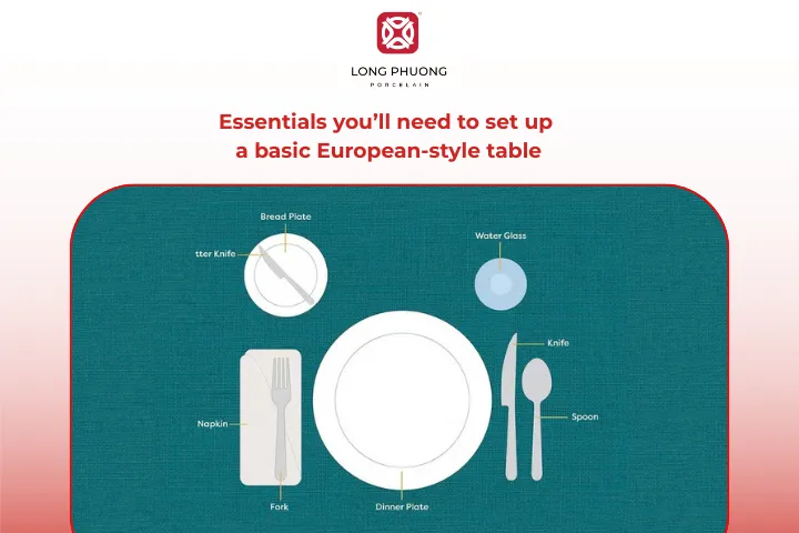 These items are the foundation you’ll need when setting a basic European-style table