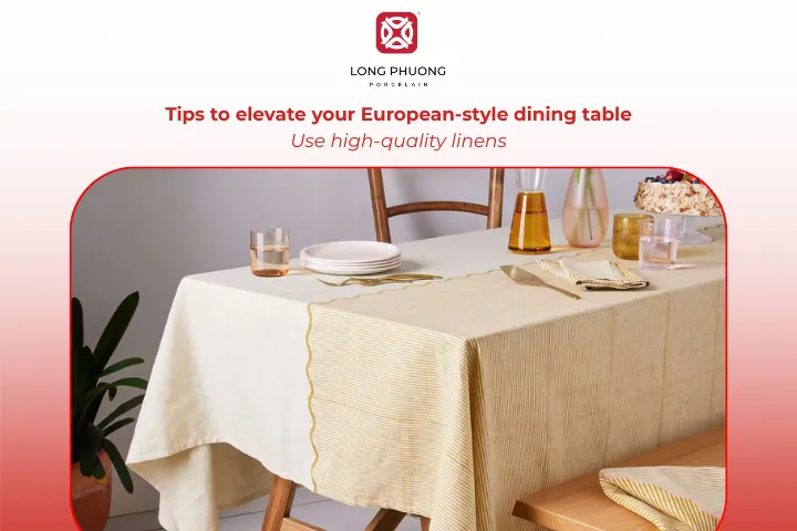 A crisp, well-pressed tablecloth instantly communicates refinement