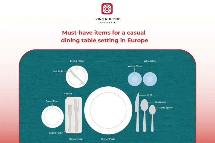 Here are the essentials you’ll want to prepare to set up a casual European-style table