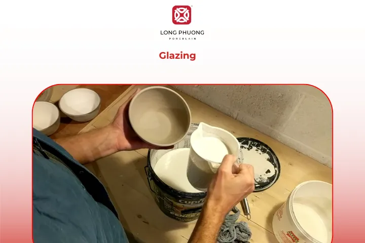 This glazing process enhances durability and adds a smooth, glossy finish