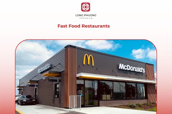 Fast food restaurant serving burgers and fries quickly