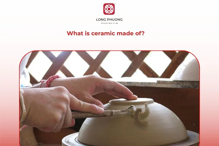 Ceramic made of clay, a type of fine-grained soil.