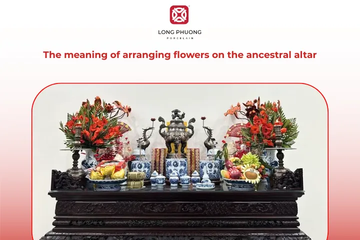 Displaying flowers on the ancestral altar is a beautiful part of traditional culture