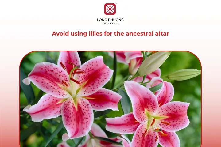 You should not use lilies as a type of altar flower arrangement