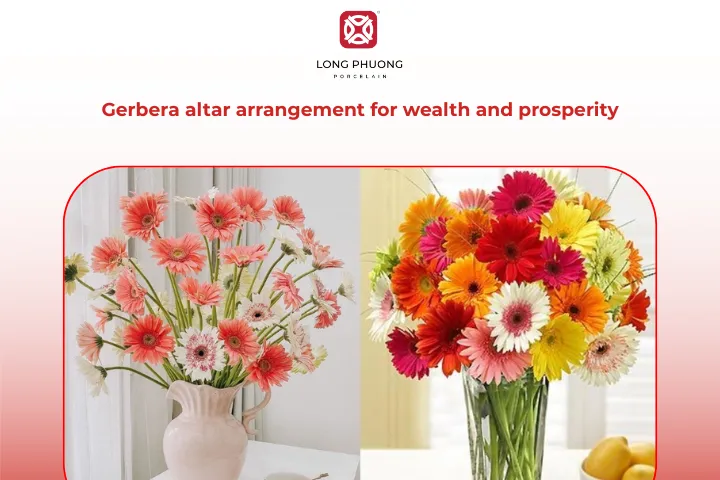 Display gerbera on the altar to welcome prosperity and good fortune
