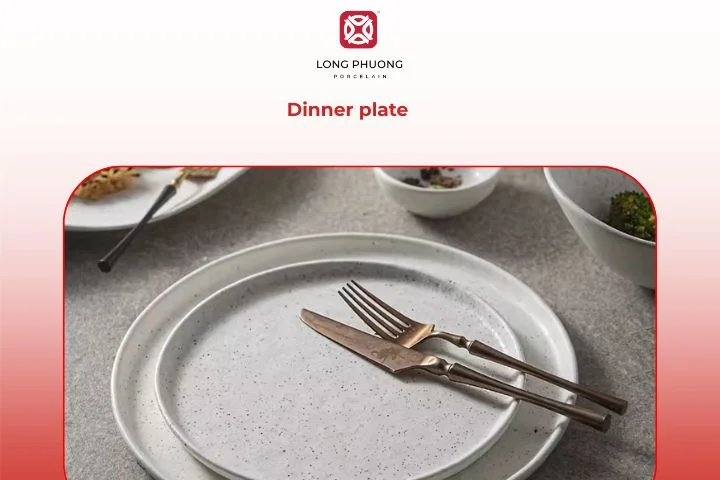 Dinner plate as the foundation of an American table setting.