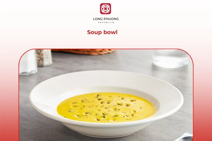 Soup bowl positioned neatly in an American place setting