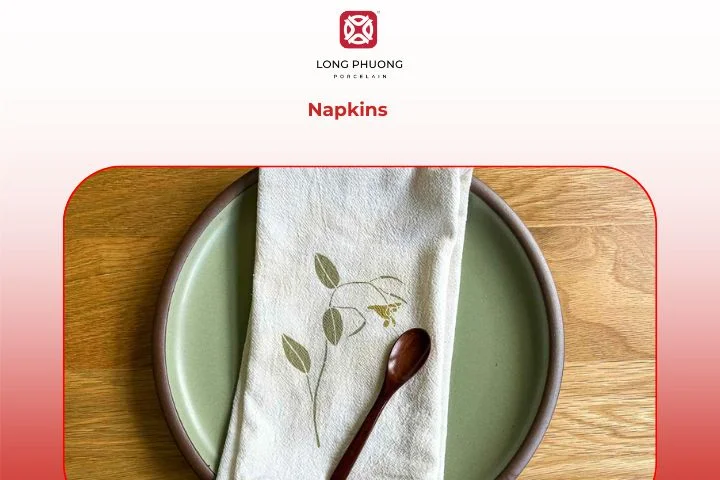 Napkin placement in an American table setting