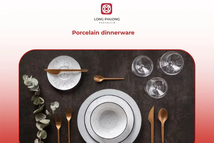 Porcelain dinnerware adds refinement to an American table setup
