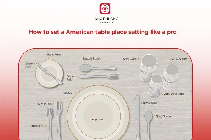 Learn how to set an American table place setting like a pro with Long Phuong