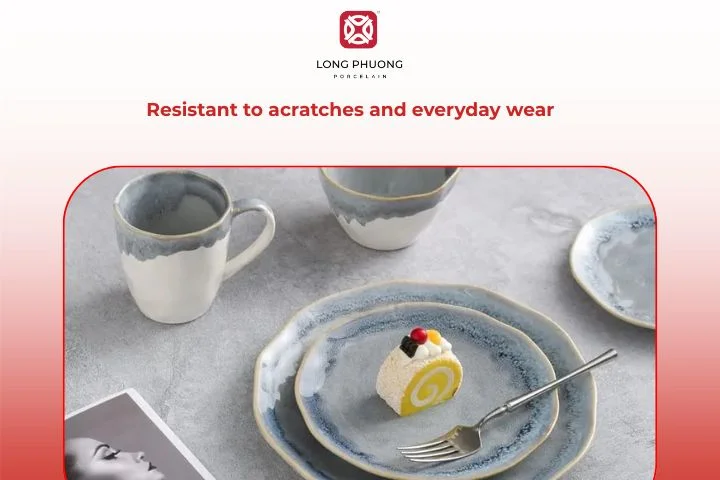 Glazed porcelain is highly resistant to scratches and daily wear