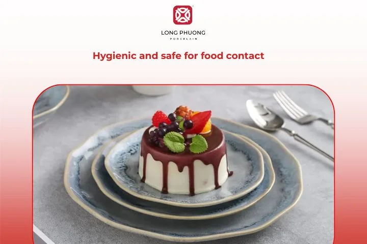 Glazed porcelain is completely hygienic and safe for all types of food contact