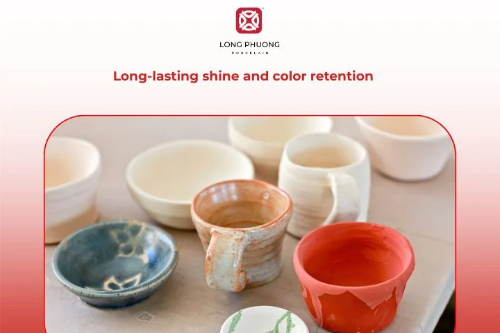 Glazed porcelain maintains its original shine