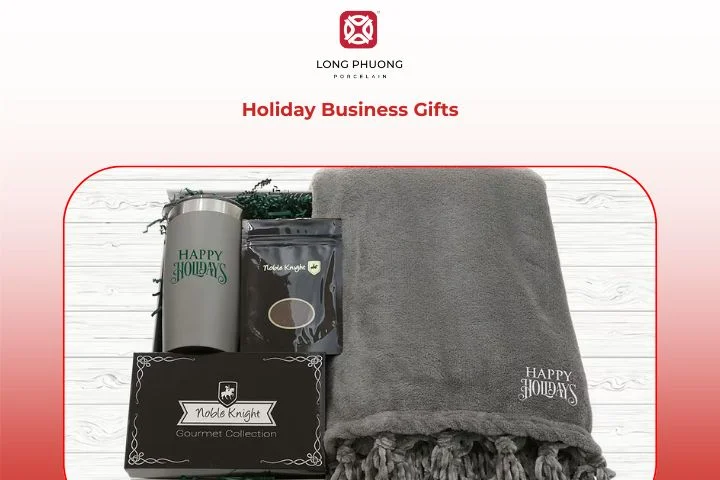Curated holiday business gift baskets with gourmet treats