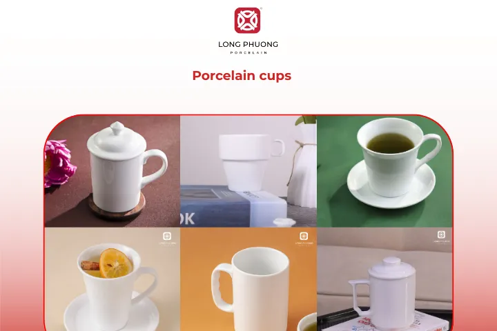 Porcelain cups are ideal for everyday use or as thoughtful gifts