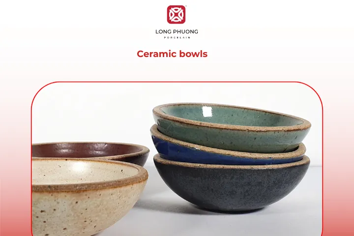 Bowls with reactive glazes are popular for both serving and decoration