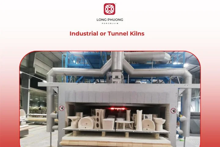 Large industrial tunnel ceramic kiln for mass porcelain production