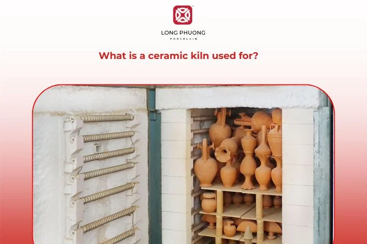 Ceramic kiln firing porcelain at high temperature