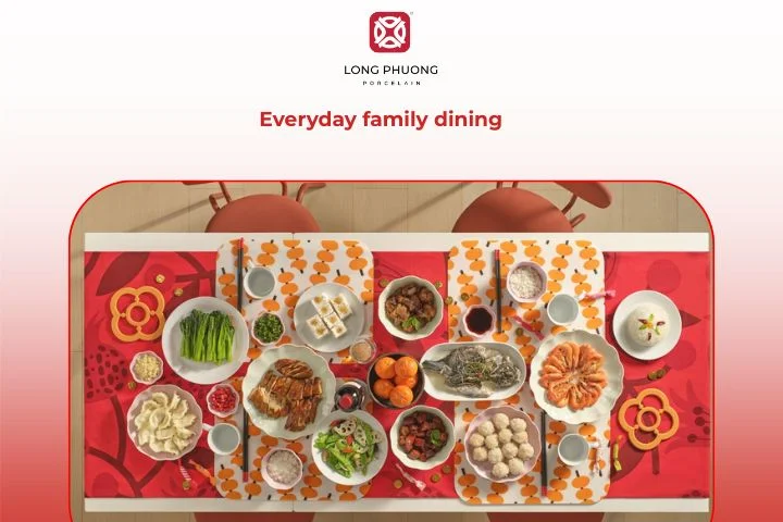 Daily meals feel more intimate with simple porcelain bowls and bamboo chopsticks